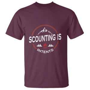 Scouting Is Tent T Shirt TS09 Maroon Print Your Wear