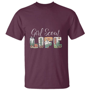 Scouting T Shirt Girl Scout Life Girls Cookie Camping TS09 Maroon Printyourwear