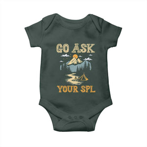 Scouting Baby Onesie Go Ask Your SPL TS09 Dark Forest Green Print Your Wear