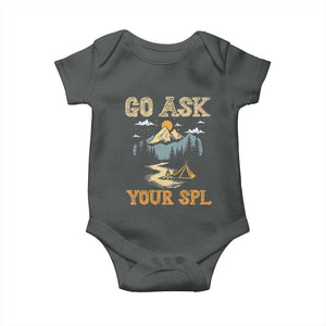 Scouting Baby Onesie Go Ask Your SPL TS09 Dark Heather Print Your Wear