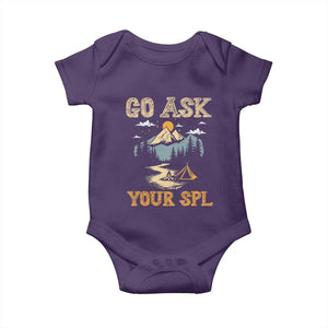 Scouting Baby Onesie Go Ask Your SPL TS09 Purple Print Your Wear