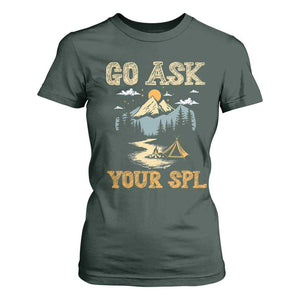 Scouting T Shirt For Women Go Ask Your SPL TS09 Dark Forest Green Print Your Wear