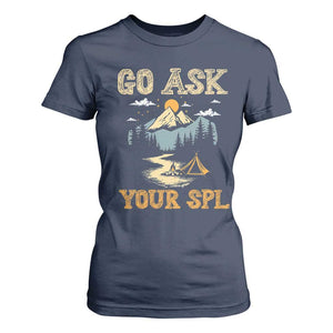 Scouting T Shirt For Women Go Ask Your SPL TS09 Navy Print Your Wear