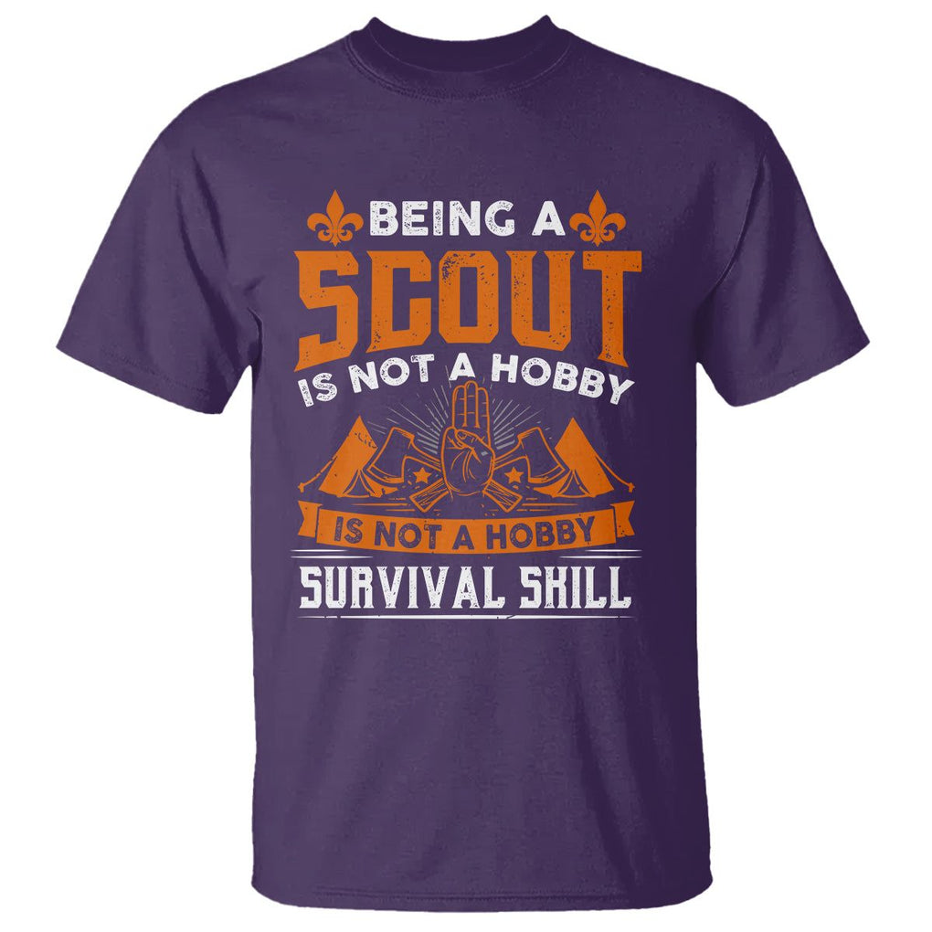 Scouting T Shirt Being A Scout Is Not A Hobby It's A Post Apocalyptic Survival Skill TS09 Purple Printyourwear