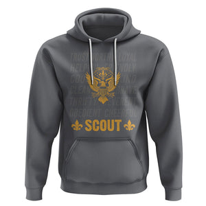 Scouting Hoodie America Flag Scouting Law Camping Outdoor Adventure TS09 Charcoal Printyourwear