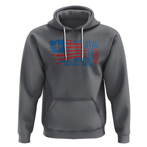 Scouting Hoodie America Flag Scouting Law Camping Outdoor Adventure TS09 Charcoal Printyourwear