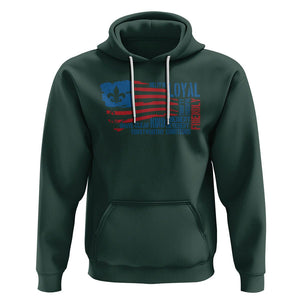 Scouting Hoodie America Flag Scouting Law Camping Outdoor Adventure TS09 Dark Forest Green Printyourwear