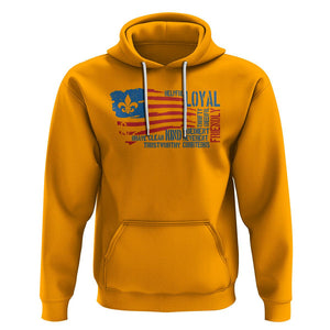 Scouting Hoodie America Flag Scouting Law Camping Outdoor Adventure TS09 Gold Printyourwear