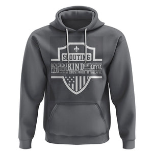 Scouting Hoodie America Flag Scouting Law Camping Outdoor Adventure TS09 Charcoal Printyourwear