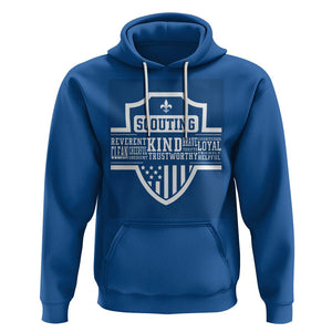 Scouting Hoodie America Flag Scouting Law Camping Outdoor Adventure TS09 Royal Blue Printyourwear