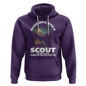 Scouting Hoodie Never Mess With A Scout We Know Places Where No One To Find You TS09 Purple Printyourwear