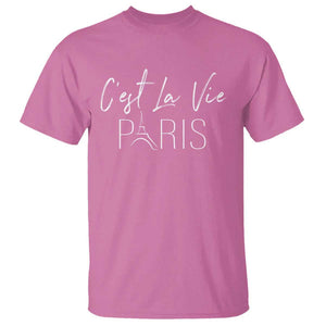 C'est La Vie Eiffel Paris French That's Life France Travel T Shirt TS09 Azalea Print Your Wear