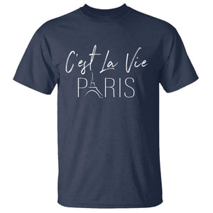 C'est La Vie Eiffel Paris French That's Life France Travel T Shirt TS09 Navy Print Your Wear