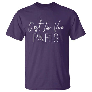 C'est La Vie Eiffel Paris French That's Life France Travel T Shirt TS09 Purple Print Your Wear