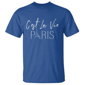 C'est La Vie Eiffel Paris French That's Life France Travel T Shirt TS09 Royal Blue Print Your Wear