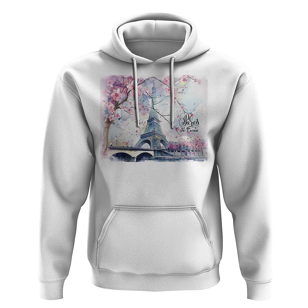 Je T'aime I Love Eiffel Paris French France Travel Hoodie TS09 White Print Your Wear