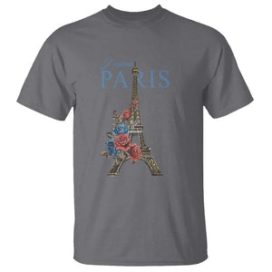 Je T'aime I Love Eiffel Paris French France Travel T Shirt TS09 Charcoal Print Your Wear