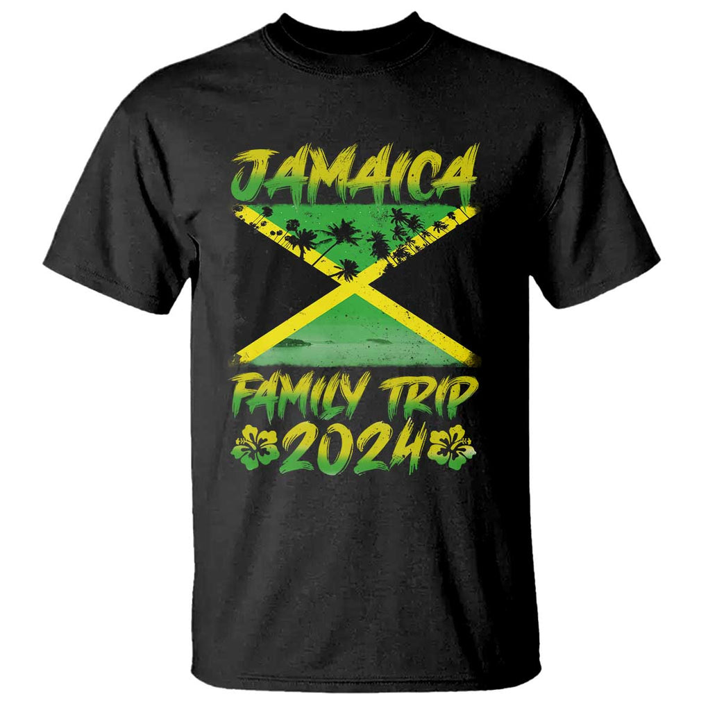 Jamaica Family Trip 2024 T Shirt Beach Vacation Matching Jamaican Caribbean TS09 Black Print Your Wear