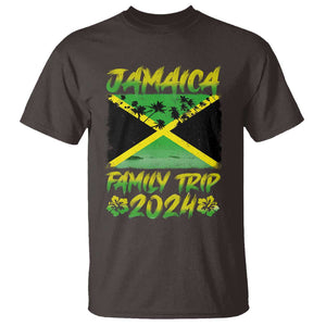 Jamaica Family Trip 2024 T Shirt Beach Vacation Matching Jamaican Caribbean TS09 Dark Chocolate Print Your Wear