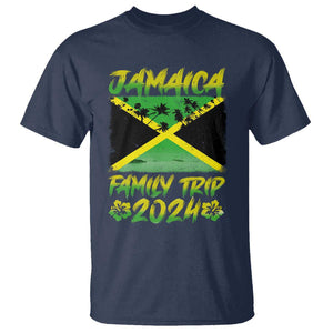 Jamaica Family Trip 2024 T Shirt Beach Vacation Matching Jamaican Caribbean TS09 Navy Print Your Wear