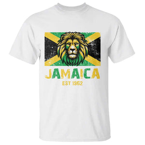 Jamaican Independence EST 1962 Jamaica Flag Lion T Shirt TS09 White Print Your Wear