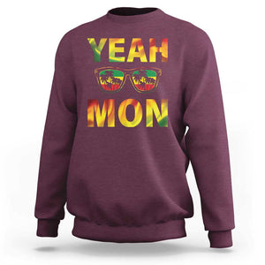 Funny Yeah Mon Jamaican Jamaica Reggae Sweatshirt TS09 Maroon Print Your Wear