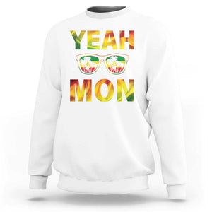 Funny Yeah Mon Jamaican Jamaica Reggae Sweatshirt TS09 White Print Your Wear