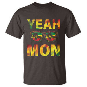 Funny Yeah Mon Jamaican Jamaica Reggae T Shirt TS09 Dark Chocolate Print Your Wear