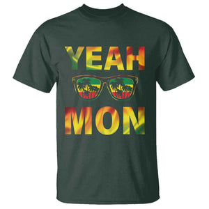 Funny Yeah Mon Jamaican Jamaica Reggae T Shirt TS09 Dark Forest Green Print Your Wear