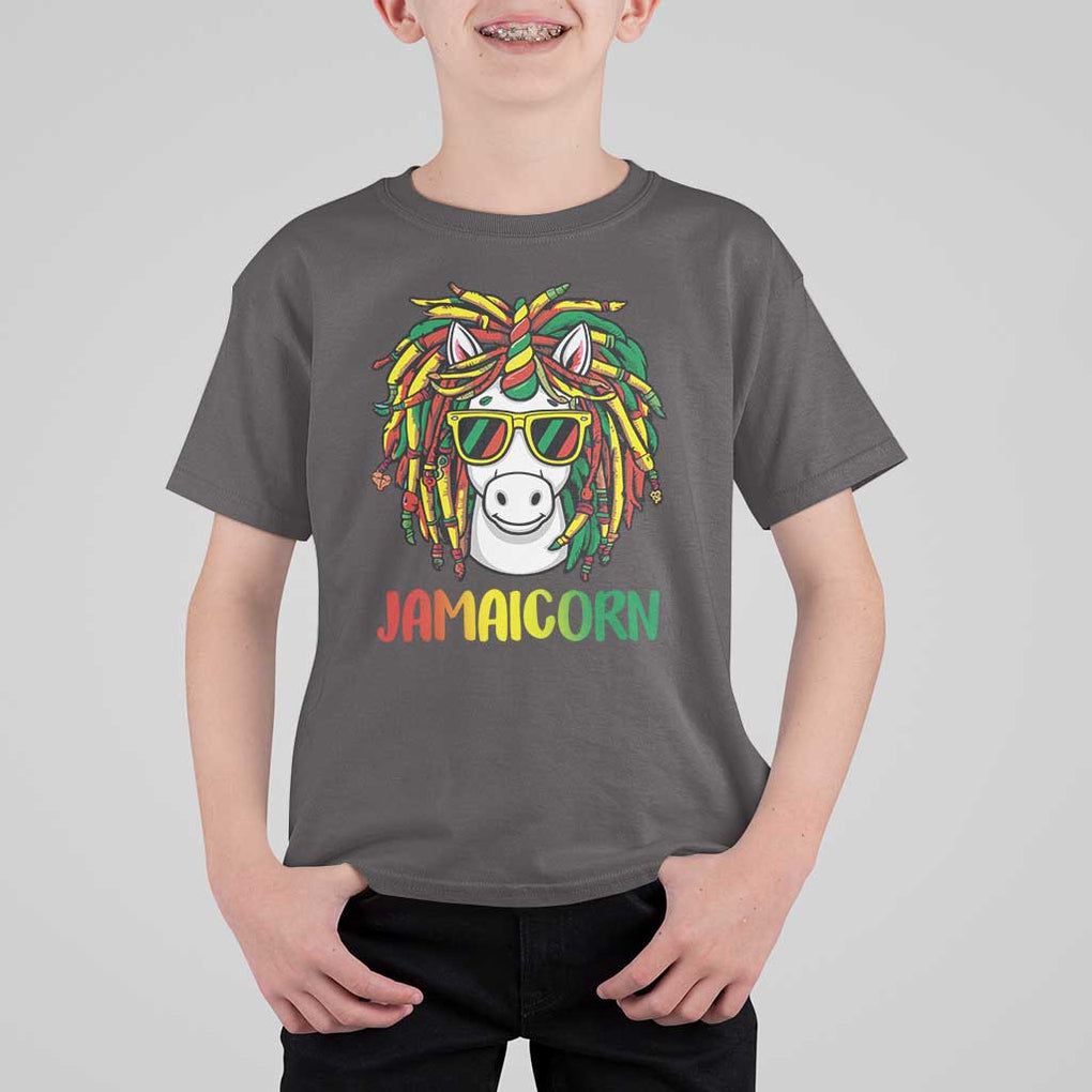 Funny Jamaicorn Jamaican Reggae Unicorn T Shirt For Kid TS09 Dark Chocolate Print Your Wear