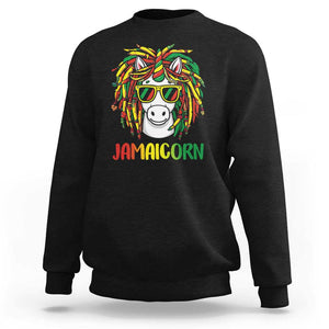 Funny Jamaicorn Jamaican Reggae Unicorn Sweatshirt TS09 Black Print Your Wear