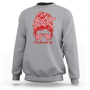 Redhead Life Sweatshirt Natural Red Hair Messy Bun Girl TS09 Sport Gray Print Your Wear