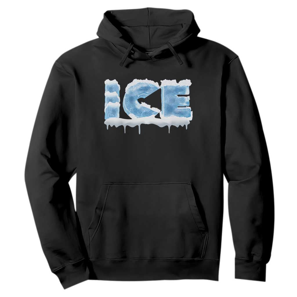 Couple Matching Fire And Ice Hoodie Typographic Ice TS09 Black Print Your Wear