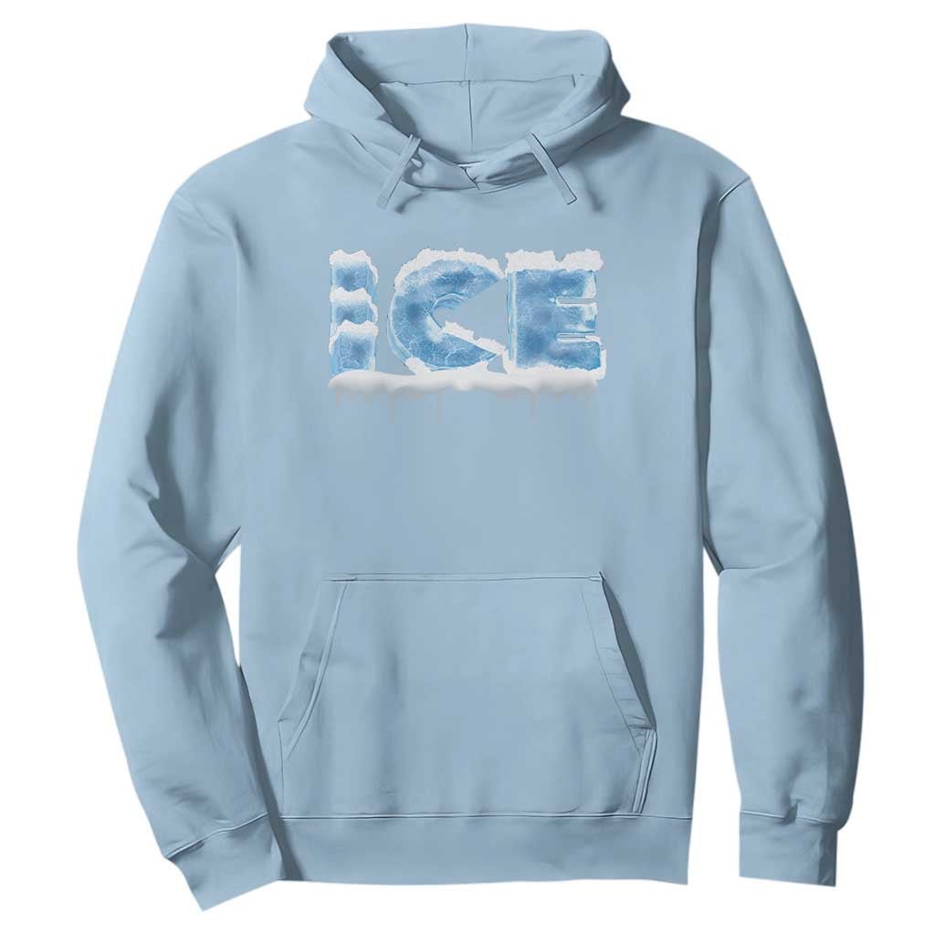 Couple Matching Fire And Ice Hoodie Typographic Ice TS09 Light Blue Print Your Wear