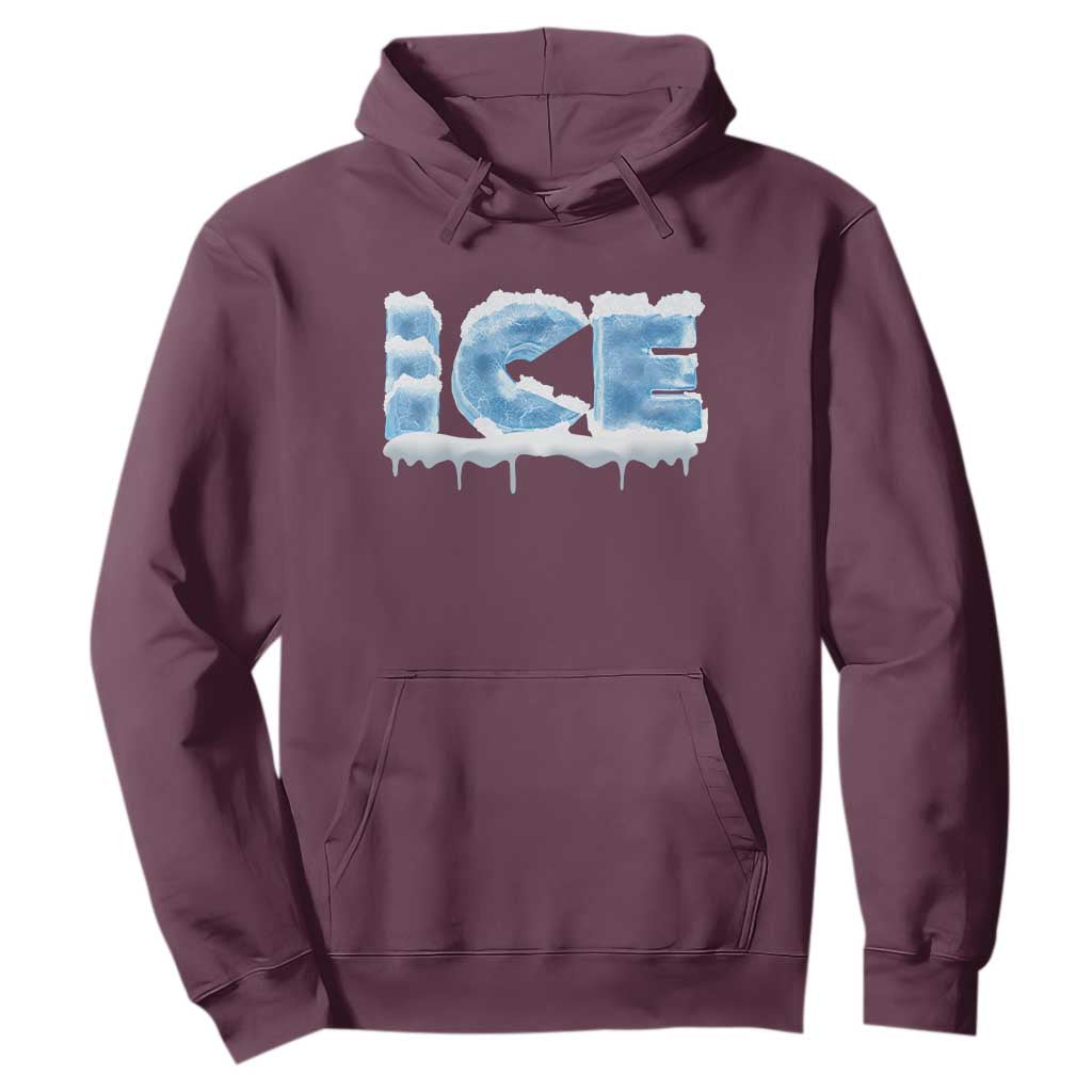 Couple Matching Fire And Ice Hoodie Typographic Ice TS09 Maroon Print Your Wear