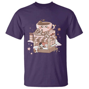 Cat Lover T Shirt CatFe Anime Kitty Coffee Shop TS09 Purple Print Your Wear