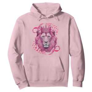 Breast Cancer Awareness Pink Lion Warrior Hoodie TS09 Light Pink Print Your Wear