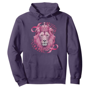 Breast Cancer Awareness Pink Lion Warrior Hoodie TS09 Purple Print Your Wear