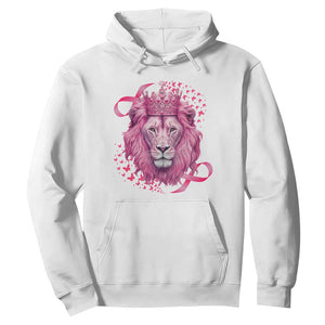 Breast Cancer Awareness Pink Lion Warrior Hoodie TS09 White Print Your Wear