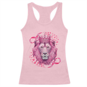 Breast Cancer Awareness Pink Lion Warrior Racerback Tank Top TS09 Light Pink Print Your Wear