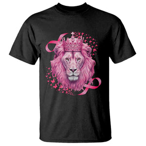 Breast Cancer Awareness Pink Lion Warrior T Shirt TS09 Black Print Your Wear