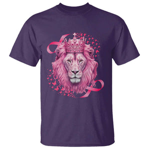 Breast Cancer Awareness Pink Lion Warrior T Shirt TS09 Purple Print Your Wear