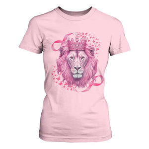 Breast Cancer Awareness Pink Lion Warrior T Shirt For Women TS09 Light Pink Print Your Wear