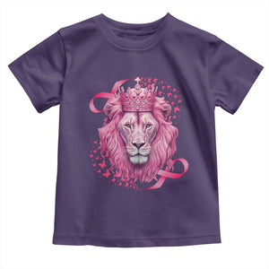 Breast Cancer Awareness Pink Lion Warrior Toddler T Shirt TS09 Purple Print Your Wear