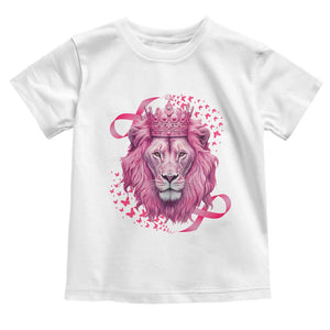 Breast Cancer Awareness Pink Lion Warrior Toddler T Shirt TS09 White Print Your Wear