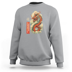 Lunar New Year Chinese Happy 2024 Year of the Dragon Sweatshirt TS09 Sport Gray Printyourwear