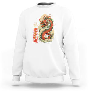 Lunar New Year Chinese Happy 2024 Year of the Dragon Sweatshirt TS09 White Printyourwear