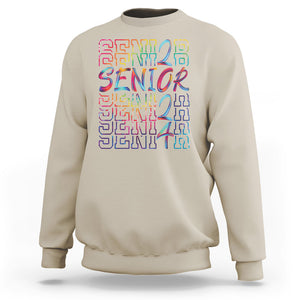 Graduation Sweatshirt Senior 2024 Tie Dye Congrats Graduate Class Of 24 TS09 Sand Printyourwear