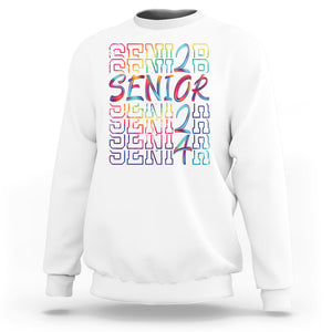 Graduation Sweatshirt Senior 2024 Tie Dye Congrats Graduate Class Of 24 TS09 White Printyourwear