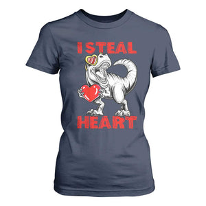 Valentine's Day T Shirt For Women Dinosaur I Steal Hearts Kid Boy Men Lover TS09 Navy Print Your Wear